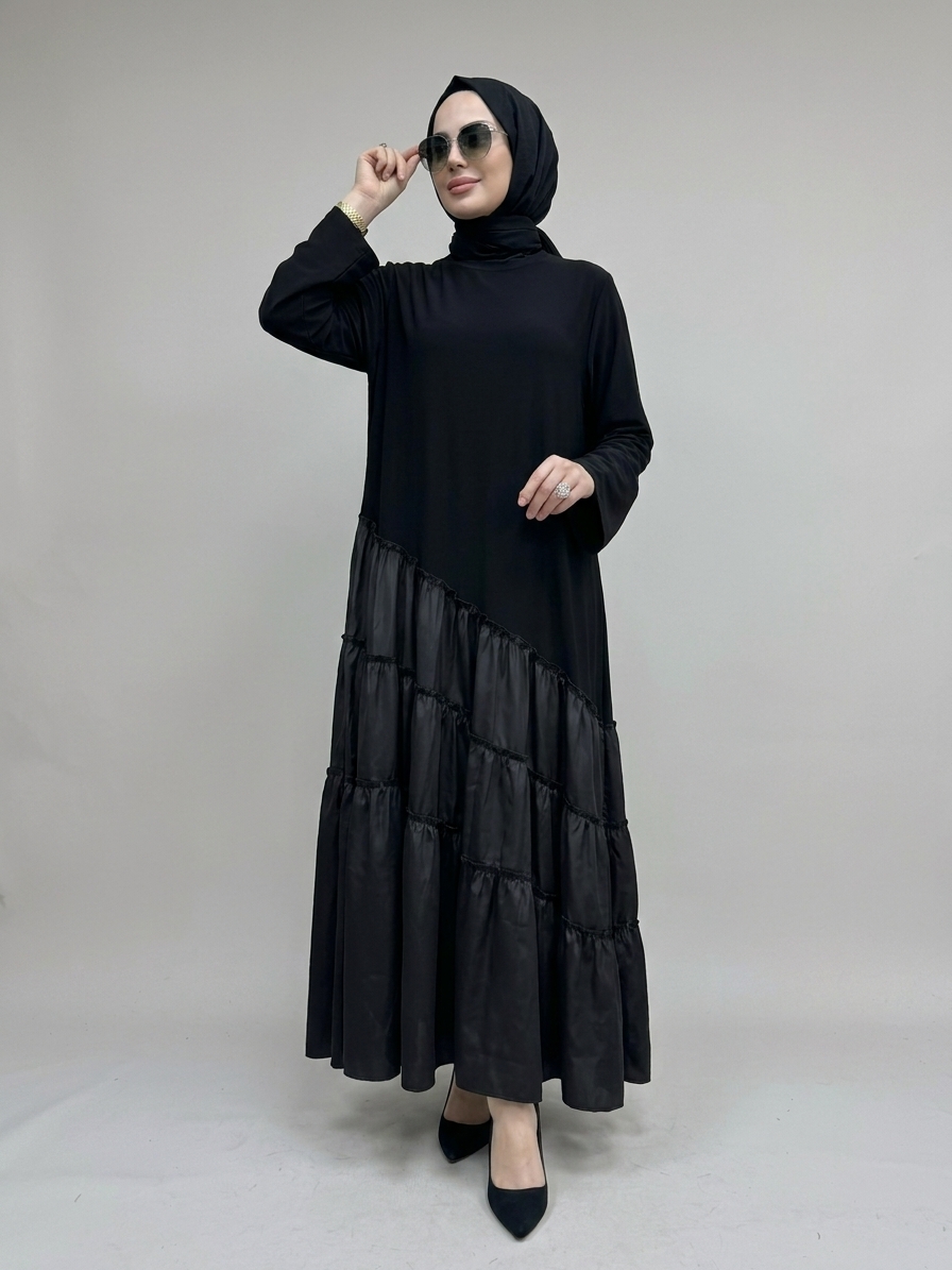NURCAN ÇETİN Astar Etekli Takım Siyah