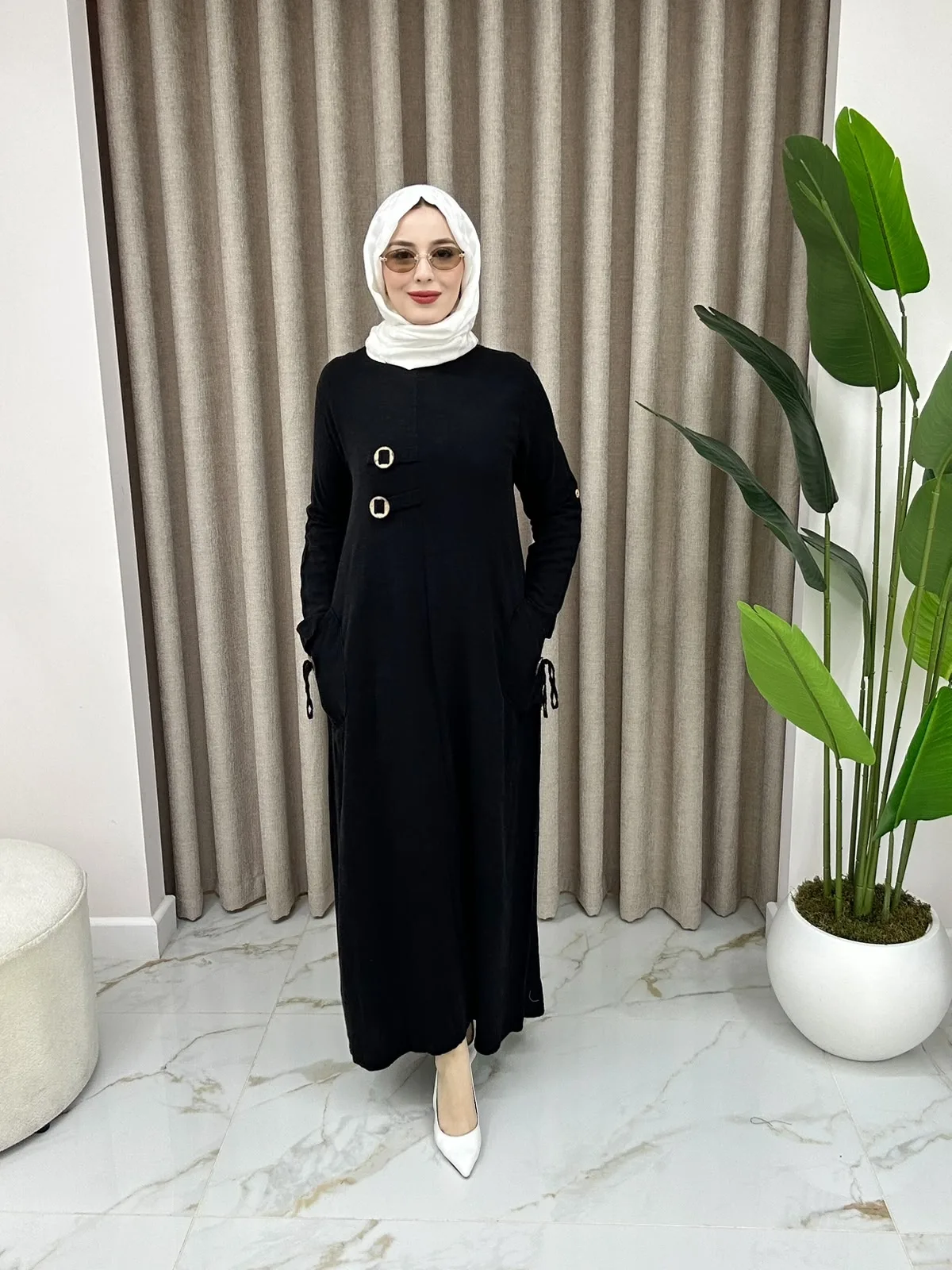 CLARİTY İki Tokalı Elbise Siyah